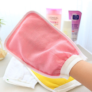 Bath <b>Gloves</b> Bamboo Fiber Double Sided Exfoliating For Back Scrubbing And Body Cleansing Mixed Colors - Product Image 2