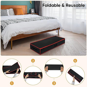 Boîte de rangement personnalisée multi-usage pour ampoules d'Oxford Conteneur organisateur d'ornements de Noël Sac de rangement pour rouleaux d'enveloppes de Noël - Product Image 4