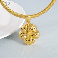 Nouvel ensemble de bijoux en laiton plaqué or 18 carats à la mode pour femme, boucles d'oreilles, pendentif, collier, style hip-hop, cadeau de mariage