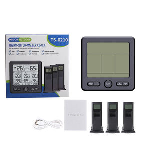 เครื่องวัดอุณหภูมิในร่มและกลางแจ้งแบบไร้สาย 3 in 1 หน้าจอดิจิตอล พร้อมเครื่องวัดความชื้<span class=keywords><strong>น</strong></span> <span class=keywords><strong>น</strong></span>าฬิกา และสัญญาณเตือนอุณหภูมิสูงและต่ำ - Product Image 5