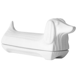 Plat à beurre en céramique en forme de teckel - Product Image 1