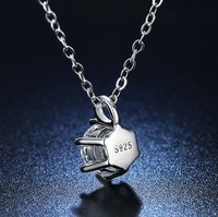 OAHLAN Bijoux de mode en gros, Collier pendentif en argent sterling 925 avec moissanite ronde 1 carat VVS1 à six griffes pour femme, idéal pour mariage