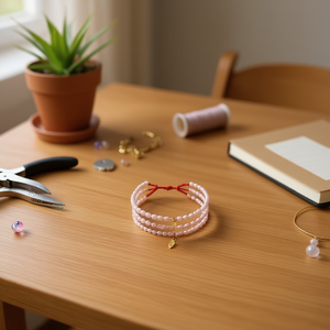 Bracciale Nodo a Sette Stelle in Acciaio Inossidabile Golden Lightning, Fatto a Mano - Product Image 3