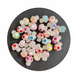 หุ่นเรซิ่นเรืองแสงขนาดเล็กรูปเห็ด,เห็ดแคระเรืองแสงในที่มืดของตกแต่งบ้านสวนนางฟ้า DIY จิ๋ว - Product Image 3