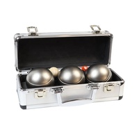 Boules de pétanque en acier inoxydable ZQURE, 3 boules, inox, pour sports de plein air, avec emballage