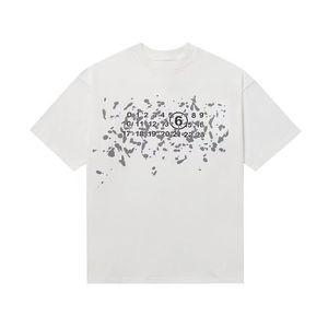T-shirt à manches courtes MM6 pour hommes et femmes, imprimé tendance, nouveau style d'été, polyvalent, marque de mode de niche - Product Image 3