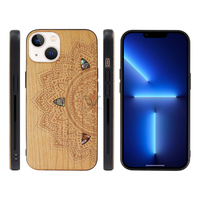 Étui de téléphone en bois naturel avec coque en bois gravée au laser pour iPhone, gravure personnalisée, promotion, vente en gros d'étuis de téléphone