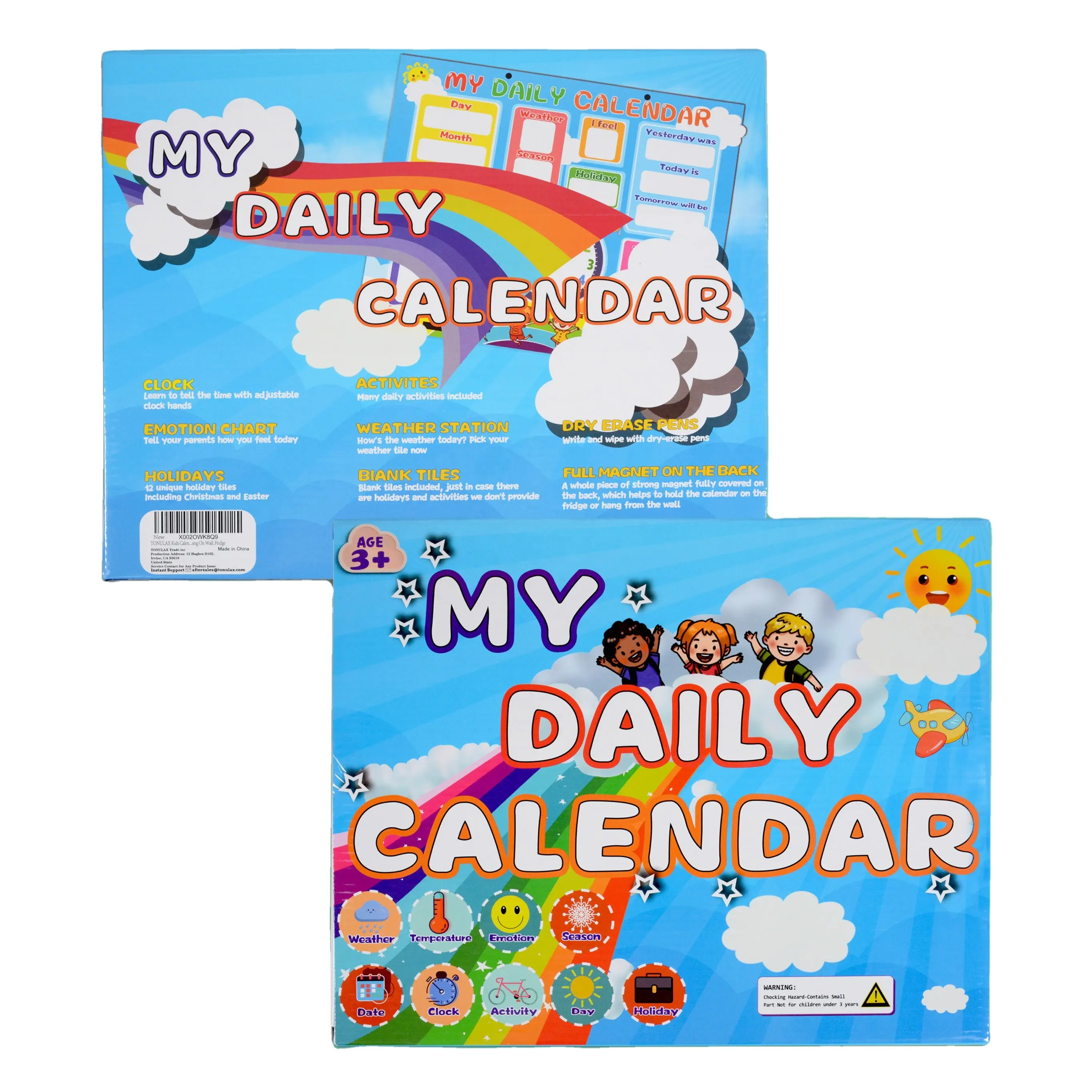 BSCI audit hot sales high quality My Calendar Custom made magnetic toys daily calendar board for children