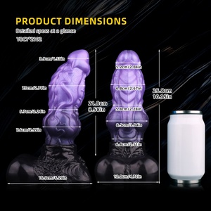 YOCY Fantasy Wolf <b>Dildo</b> Silicone Monster Toy with Knot Shaft,Textured Veins & Strong Suction Cup for G Spot Prostate & Anal Play - Product Image 2