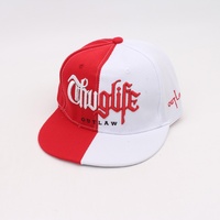 Casquette de baseball 6 panneaux brodée à blocs de couleur, style européen et américain, décontractée, en PVC, avec visière plate unique
