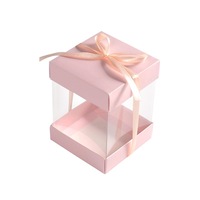 Boîte cadeau personnalisée pliable avec fenêtre transparente pour jouets, bonbons, fleurs, pour mariage, fête, emballage cadeau