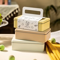 Boîtes en fer blanc rectangulaires RTS 180 mm, couleurs vives, matériau alimentaire, logo personnalisé, vente en gros d'usine, pour thé et poudre de matcha