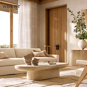 WBERT Rh Furniture American Country Oak Mesa de centro redonda de madera-<span class=keywords><strong>Otto</strong></span> Oval | Mesa de salón-Muebles para el hogar Mesa de té - Product Image 2