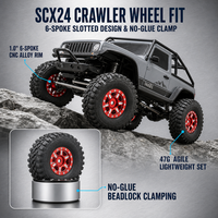 Nouvelle jante en aluminium de 1,0 pouce avec micro-roue Beadlock pour voiture RC Crawler 1/24, pièces de mise à niveau