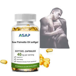 Cápsulas de Aceite de Saw Palmetto ASAP, Suplemento Alimenticio para Adultos, 600 mg, Certificado Orgánico, Mejora la Inmunidad, 2 Cápsulas Blandas por Porción - Product Image 1