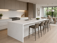 Nouvelles dalles de marbre blanc Aristonia pour îlots de cuisine, murs de salle de bain, revêtements de sol de hall, plans de travail de salle de bain et panneaux muraux à motifs.
