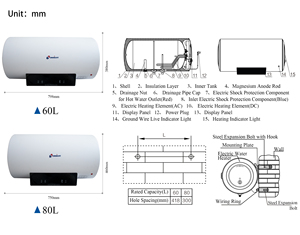 Chauffe-eau solaire intelligent 80L contrôlé par application, installé par des experts, pour usage domestique, hôtelier et professionnel - Chauffe-eau mural à accumulation - Product Image 4