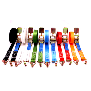 Correas de <span class=keywords><strong>Amarre</strong></span> Retráctiles de 25 mm para Carga de Camión, 100% Poliéster, Económicas, con Trinquete - Product Image 1