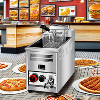 Machine à frire automatique au gaz commerciale 2024 pour poulet et pommes de terre KFC, équipement de fabrication de cuisine professionnelle, utilisation en restaurant, vente