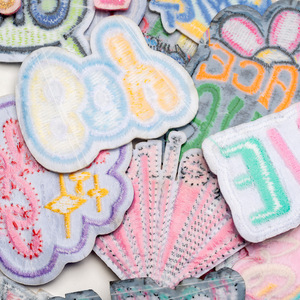 <span class=keywords><strong>Patch</strong></span> brodé à la machine en rayonne et polyester avec lettres anglaises, <span class=keywords><strong>thermocollant</strong></span>, pour accessoire vestimentaire et badge de vêtement - Product Image 3
