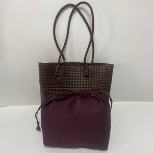 Bolso de Mano Tejido Personalizado, Bolso de Hombro Grande de Cuero Vegano, Elegante, Impermeable, con Cremallera, Ecológico, Bolso de Playa para el Verano - Product Image 6