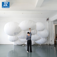 Modèle de nuage gonflable personnalisé pour exposition en plein air, parc, événement commercial, publicité, installation