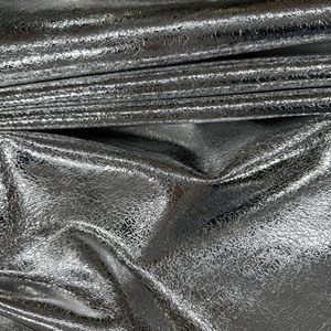 Película Metálica Craquelada, <span class=keywords><strong>Piel</strong></span> de Oveja Genuina, Material de Cuero de Oveja para <span class=keywords><strong>Sandalias</strong></span> y Bolsos - Product Image 1