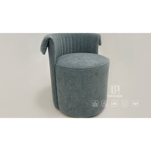 Chaise Ronde Moderne Tendance Grise pour Salon, Chambre, Hôtel, Bureau, Villa - Chaise Simple en Tissu 01 pour Salon Simple C - Product Image 1