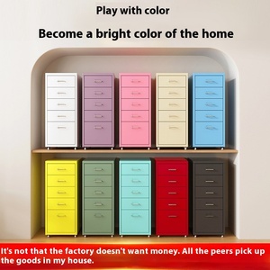 Modern Design <strong>Office</strong> Desk <strong>Drawer</strong> Storage Cabinet Movable Iron Low Multi-Layer <strong>Locker</strong> Slit File Cabinet Helmer - Product Image 2