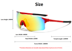 แว่นกันแดดปั่นจักรยานแนวสปอร์ตความละเอียดสูงรุ่นใหม่ทันสมัยและอเนกประสงค์แว่นตาไร้ขอบกันแสงยูวีสำหรับแคมป์ปิ้งชายหาด - Product Image 3