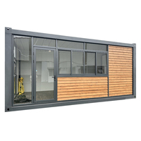 Kit de maisons modulaires préfabriquées en verre à faible coût pour chambre, unité, hôtel, bureau, magasin, café, maisons conteneurs préfabriquées
