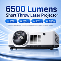 Projecteur laser à courte focale 6500 lumens 0.44:1 3LCD WXGA pour salle de classe et salle de réunion