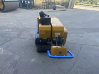 Motor de rodillo autopropulsado para excavación de zanjas de asfalto, compactador vibratorio de doble tambor de 600 kg con transmisión hidrostática y motor confiable XMR060