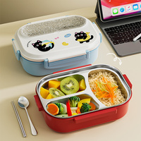 Boîte à lunch isotherme en acier inoxydable 316, assiette bento à compartiments séparés pour les élèves, conteneur alimentaire pour enfants, garçons et filles