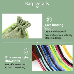 Bolsa de embalaje personalizada duradera de material <span class=keywords><strong>natural</strong></span>, venta al por mayor, bolsas de arpillera reutilizables, proveedor de bolsas de regalo mini con etiqueta privada - Product Image 4