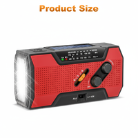 Nieuw ontwerp AM/FM/NOAA Weerradio 3 LED zaklamp handkruk noodtelefoon zonne-energie/USB oplaadbare wekker powerbank speaker
