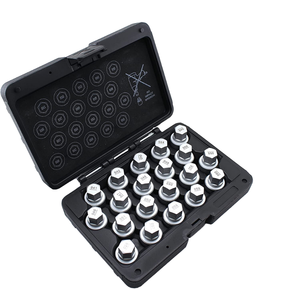 20pc Anti-Theft Wheel Lug Nut Removal Socket <b>Set</b> Inch Hex Steel Chrome Plated Universal Fit - Product Image 1