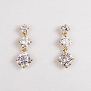 Jewelry Round Lab Grown Diamond <b>Dangle</b> <b>Earrings</b> 10K Gold Waterproof <b>Earrings</b> for Women Party Wedding - Product Image 1