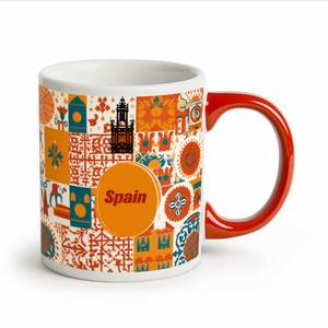 Taza y Jarra de Cerámica Personalizadas OEM con Diseño de la Ciudad de <span class=keywords><strong>Barcelona</strong></span>, España, para Coleccionar Recuerdos - Product Image 2