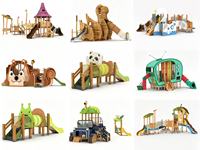 Tobogán de Madera para Exteriores de Alta Calidad Flyingkids con Madera de Sophora para Guardería