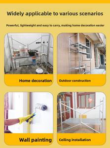 Perancah Lipat Mobile yang Dapat Disesuaikan untuk Konstruksi, Perancah Logam Portabel dengan Roda - Product Image 4