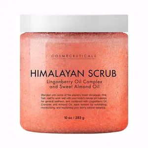 Private Label Natural Organic Himalayan Pink Salt Scrub 100% natürliches Peeling-Körper peeling