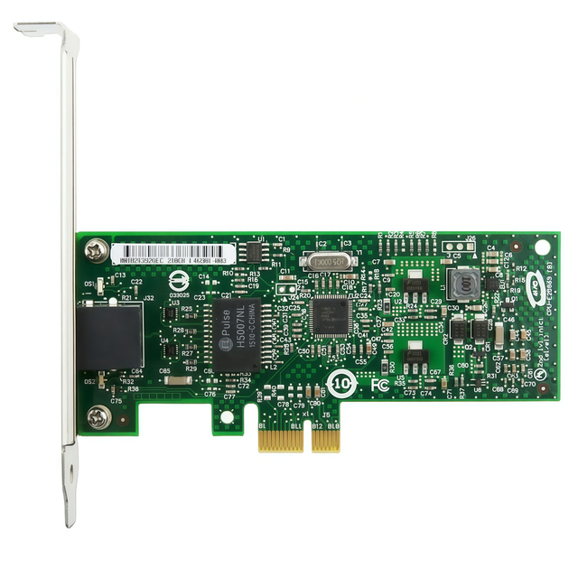 Gigabit Ethernet Card 10BASE-T PCIe 1x Network Controller Intel 82574L RJ-45 Wired EXPI9301CTBLK for Server External