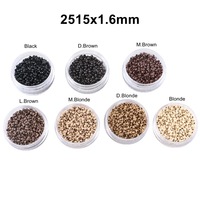 1000pcs 2.5mm 3.0mm 4.0mm NON-Silicone Nano Micro Anneaux Perles de Cuivre pour Extensions de Cheveux