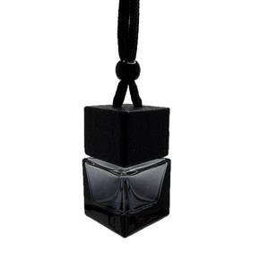 <b>Mini</b> Square Glass Aroma Diffuser <b>Bottle</b> with Wood Cap and String 8ml Home Fragrance - Product Image 4