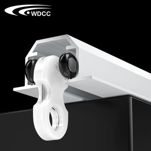 Système de rail de rideau WDCC, montage mural ou au plafond, tringle à rideau robuste, rail de plafond coulissant en aluminium, ensemble de rail de rideau en forme de S - Product Image 1