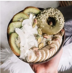 <b>Coconut</b> <b>Shell</b> Polished Soup Bowl with Spoon Bohemian Handicrafts Custom Logo Wedding Eco Friendly Handmade Serving Bowl - Product Image 1