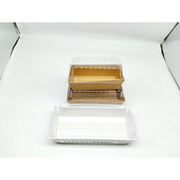 Boîte à sandwich en papier kraft personnalisée, blanc pur, brun, emballage pour la cuisson, couvercle carré, boîte transparente en blister, boîtes à charcuterie