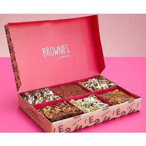 Boîte d'emballage à emporter pour brownies au chocolat végétaliens avec logo personnalisé Boîte à gâteau de boulangerie dessert pâtisserie <span class=keywords><strong>sans</strong></span> <span class=keywords><strong>gluten</strong></span> avec séparateur - Product Image 4
