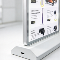 Boîte à lumière LED avec cadre en aluminium, support publicitaire rechargeable pour affichage intérieur et menu, affiche personnalisée disponible
